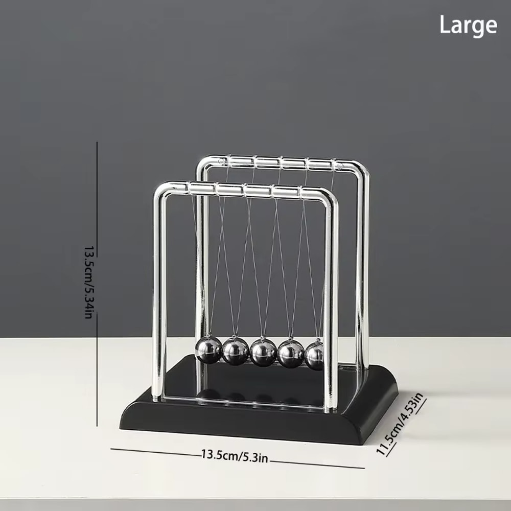 Newton Cradle Desk Toy Steel Ball Pendulum Physics Decor for Office and Classroom