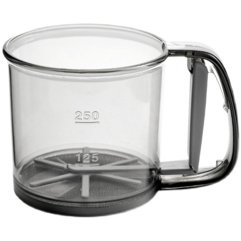Portable Manual Flour Sifter for Baking - Fine Mesh, Press Design