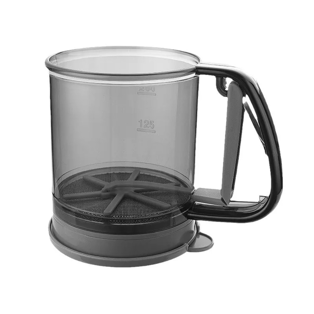 Portable Manual Flour Sifter for Baking - Fine Mesh, Press Design