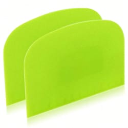 piece flexible dough scrapers – food-safe plastic multipurpose bench scraper set for bread and pizza dough