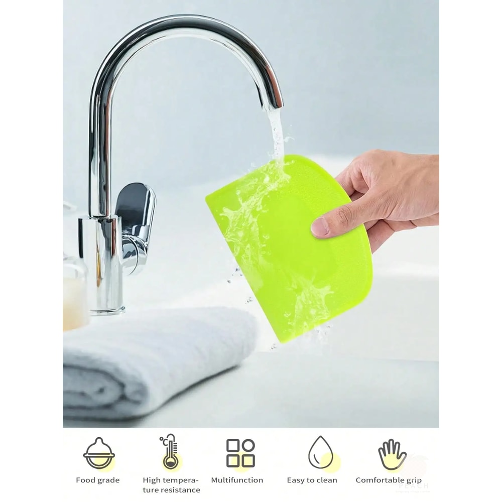 Piece Flexible Dough Scrapers – Food-safe Plastic Multipurpose Bench Scraper Set for Bread and Pizza Dough