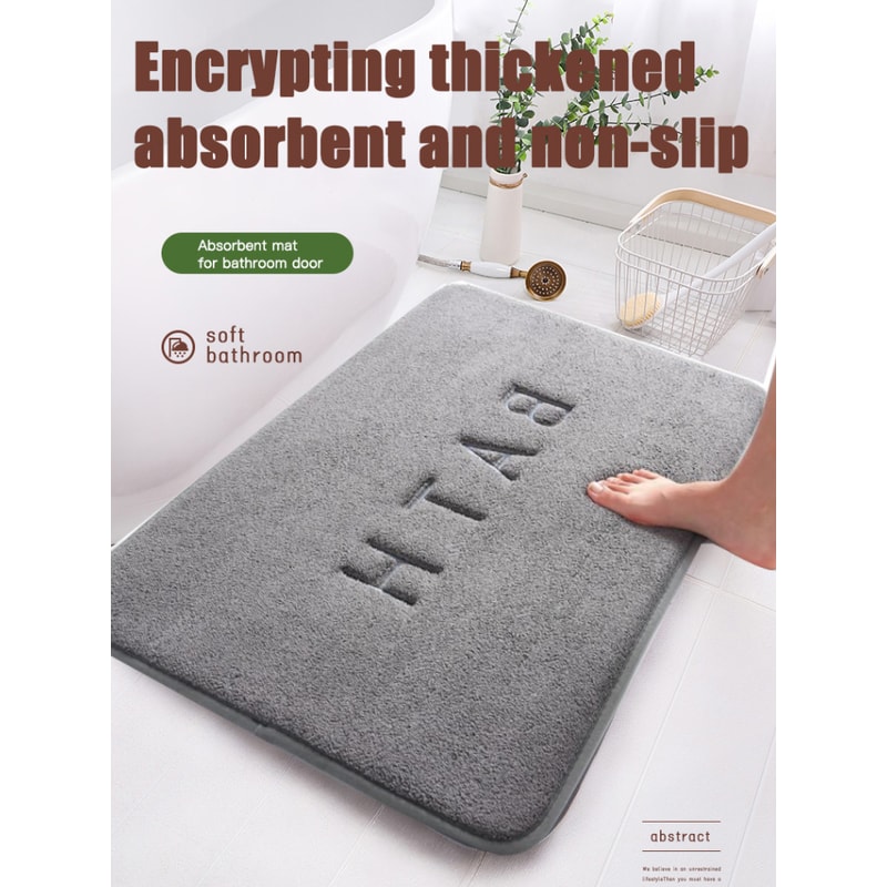 AntiSlip Faux Cashmere Memory Foam Mat Super Absorbent Coral Fleece For Kitchen Living Room And Ba 0