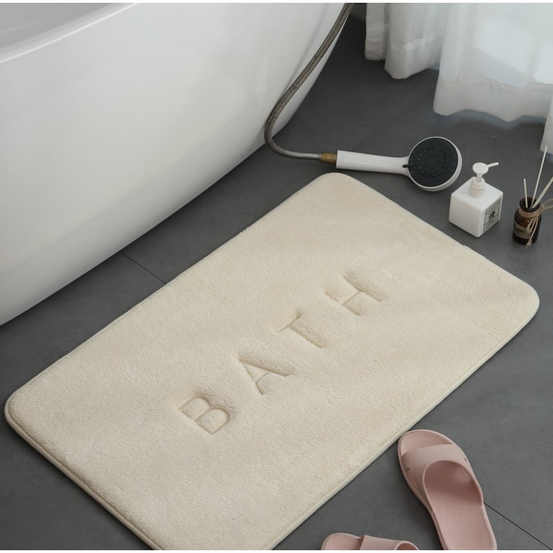 AntiSlip Faux Cashmere Memory Foam Mat Super Absorbent Coral Fleece For Kitchen Living Room And Ba 6