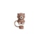 "Cute Teddy Bear Silicone Straw Cover for Stanley Cup – Silicone Dust Plug for Straw Protection, Design"