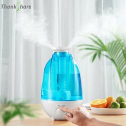 ultrasonic humidifier with double sprayers, big mist volume, fog maker, and essential oil diffuser – perfect for home