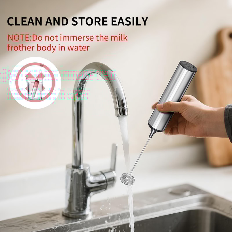 Powerful Handheld Milk Frother Foam Maker For Coffee Lattes 4