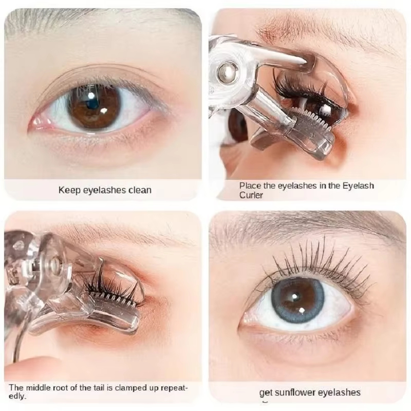 Dual-Type Eyelash Curler with Comb – Waterproof & Long-Lasting Natural