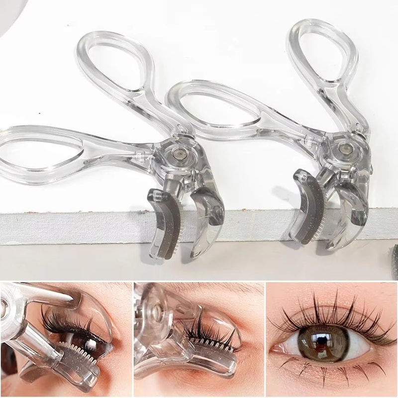 Dual-Type Eyelash Curler with Comb – Waterproof & Long-Lasting Natural