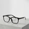 Unisex Transparent Glasses with Black Frame and Face-Contouring Design for Men & Women
