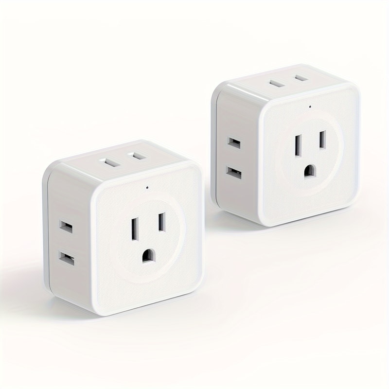 Way Electrical Outlet Splitter, Compact Wall Outlet Expander for Travel, Home, Office, and Dorm Use