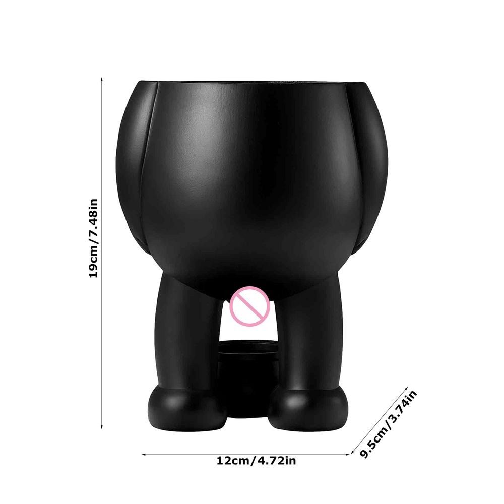 Creative Funny Resin Flowerpot with Drainage Holes - Piss Pot Shape for Home & Office Decor