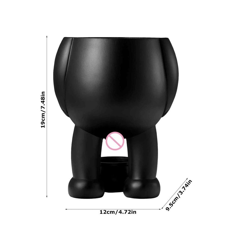 Creative Funny Resin Flowerpot with Drainage Holes - Piss Pot Shape for Home & Office Decor