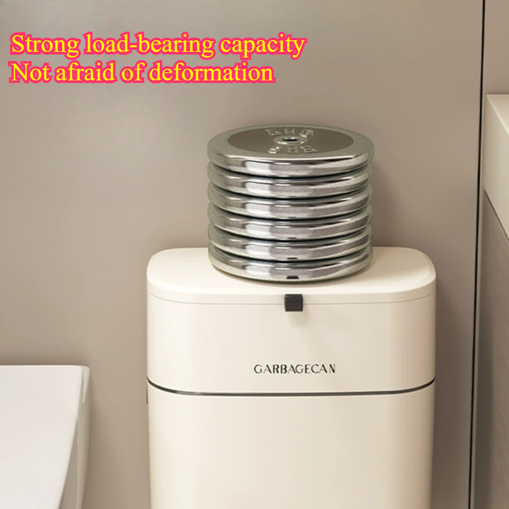 Convenient Hanging Garbage Bin with Large Capacity & Clamshell Cover – Stylish Square Design for Home & Toilet Use