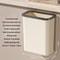 Convenient Hanging Garbage Bin with Large Capacity & Clamshell Cover – Stylish Square Design for Home & Toilet Use