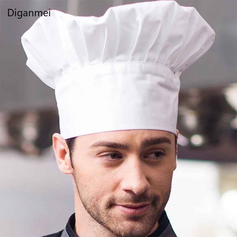 Professional Chef Hat For Men White Kitchen Work Cap For Restaurant Bakery And Hotel Use 1