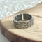 Vintage Tang Grass Pattern Silver Ring for Men - Handmade Gothic Punk Open Jewelry