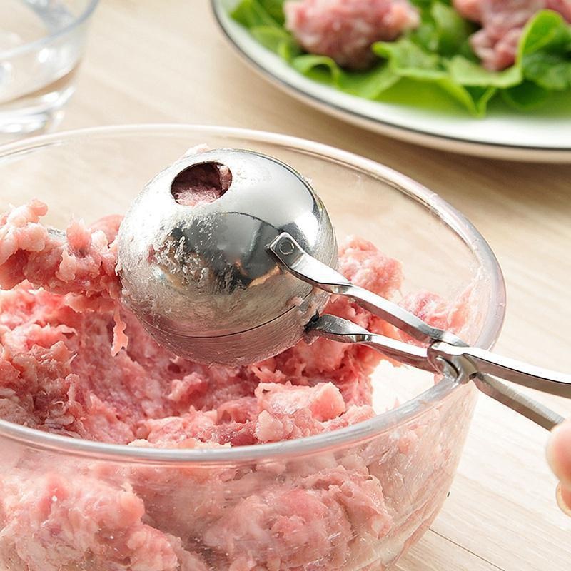 Stainless Steel Meatball Maker Tool – Non-Stick Rice Ball Shaper & Meatball Mold Spoon