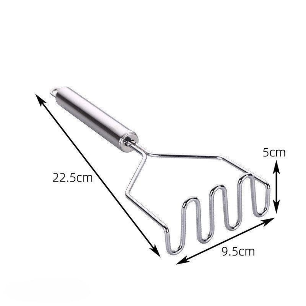 Stainless Steel Potato Masher – Manual Fruit & Vegetable Crusher, Kitchen Gadget for Mashing