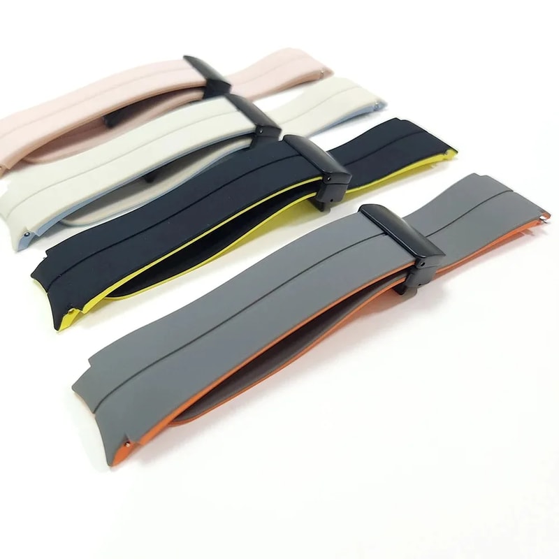 Magnetic Silicone TwoTone Strap For Samsung Galaxy Watch Pro Classic Replacement Band 1