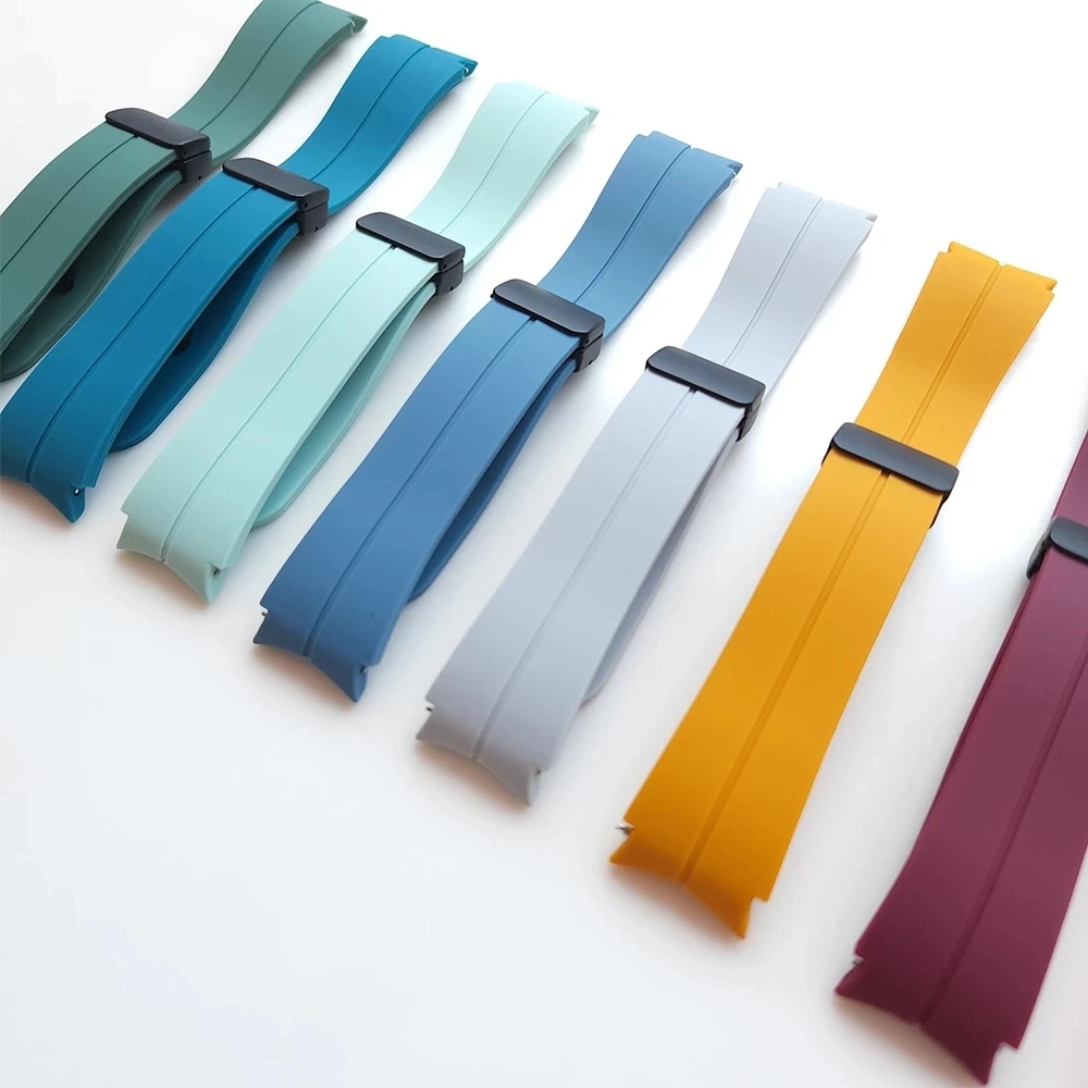 Magnetic Silicone TwoTone Strap For Samsung Galaxy Watch Pro Classic Replacement Band 2