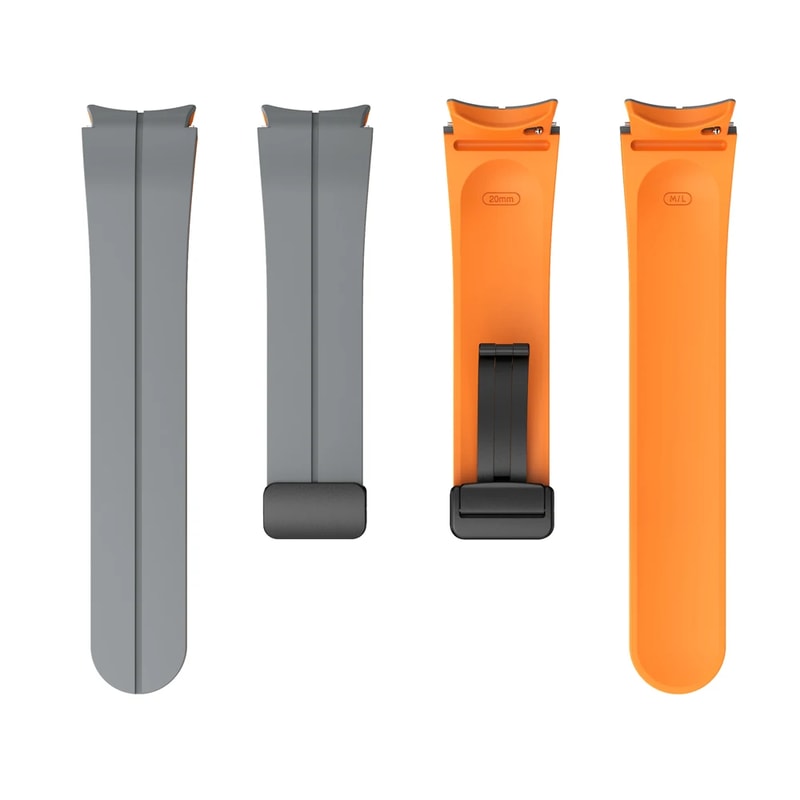 Magnetic Silicone TwoTone Strap For Samsung Galaxy Watch Pro Classic Replacement Band 5