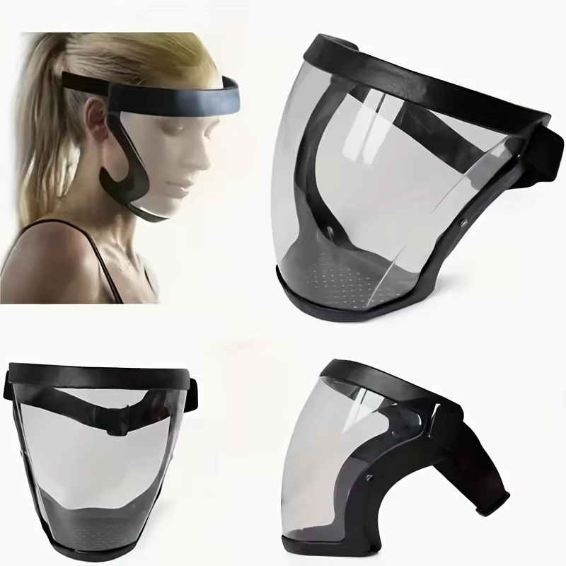 FullFace Transparent Protection Mask Reusable HeatResistant Adjustable Shield For Work And Outdoor 0
