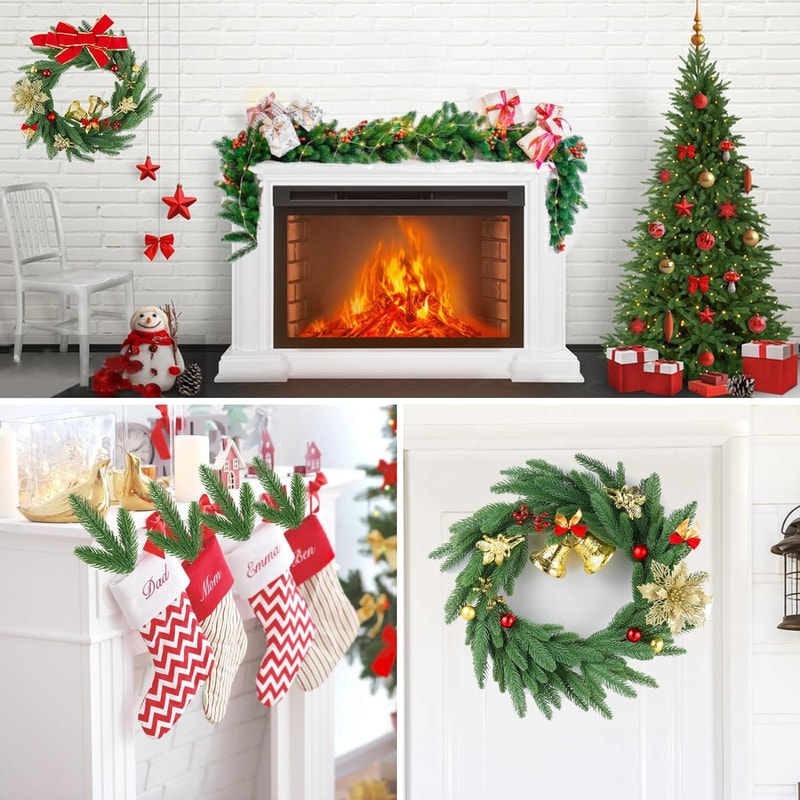 Artificial Pine Branches For Garland Wreath Holiday Decor 2