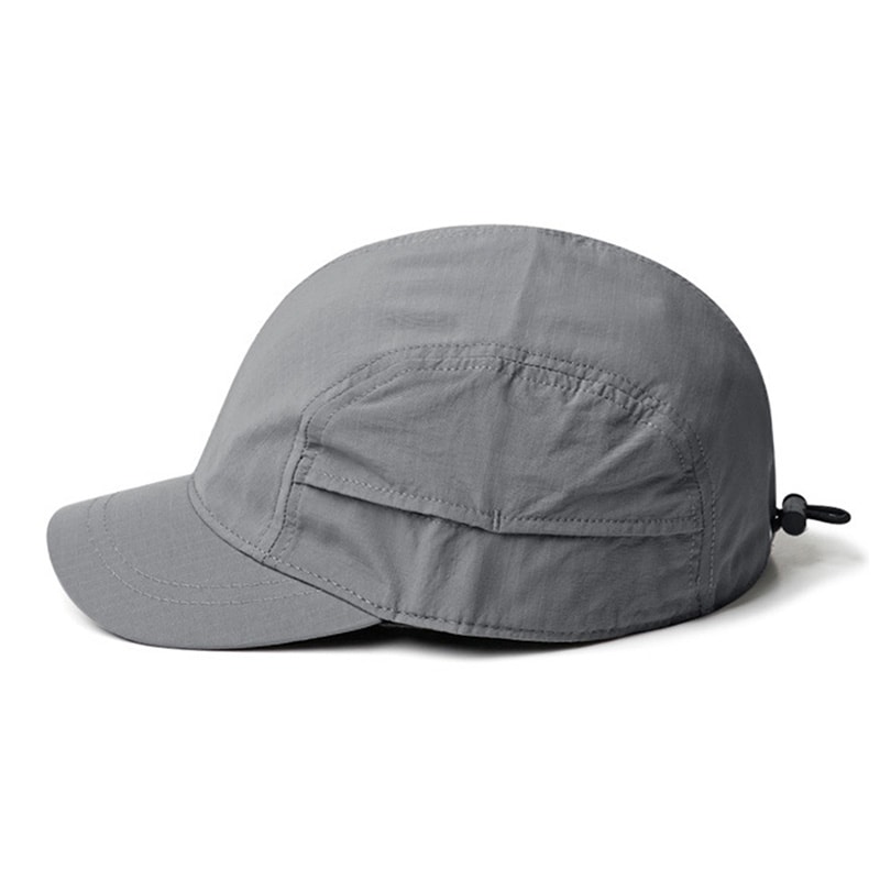 Lightweight Short-Brimmed Baseball Cap – Quick-Dry Polyester, Adjustable Buckle, Sun Protection & Breathable Brim