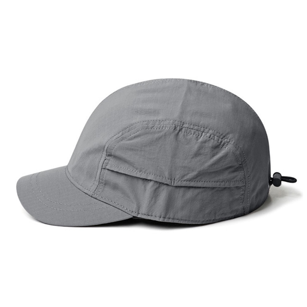 Lightweight Short-Brimmed Baseball Cap – Quick-Dry Polyester, Adjustable Buckle, Sun Protection & Breathable Brim