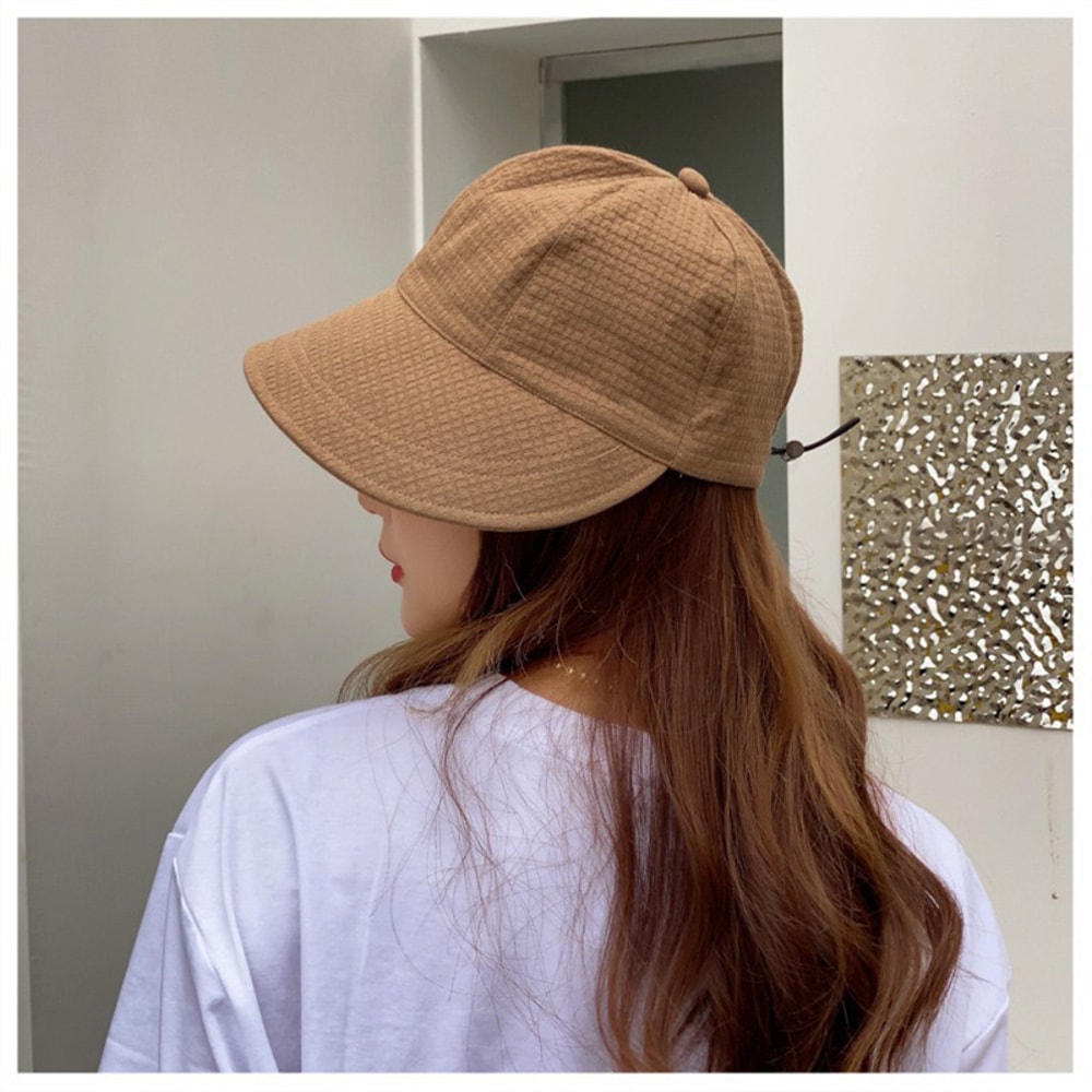 Women Solid Color Bucket Hat – Stylish Sunscreen Hat for Outdoor Sports & Casual Wear