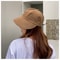 Women Solid Color Bucket Hat – Stylish Sunscreen Hat for Outdoor Sports & Casual Wear
