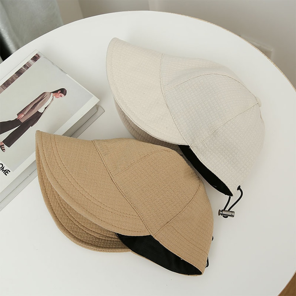 Women Solid Color Bucket Hat – Stylish Sunscreen Hat for Outdoor Sports & Casual Wear