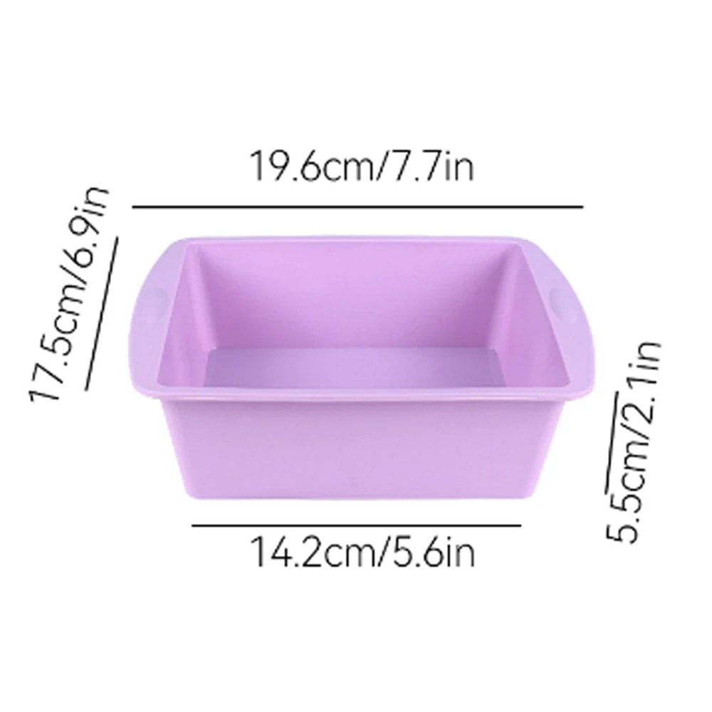 Silicone Square Cake Plate With AntiSlip Handle Oven Air Fryer Safe NonStick Brownie Pan 2