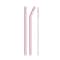 Pink Borosilicate Glass Drinking Straw Set With Cleaning Brush Reusable Cocktail Straws For Drinks 5
