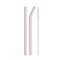 Pink Borosilicate Glass Drinking Straw Set With Cleaning Brush Reusable Cocktail Straws For Drinks 5