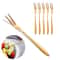 Piece Stainless Steel Fruit Fork Set - Multifunctional Food Picks with Gold Moon Cake Knife Design