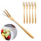 Piece Stainless Steel Fruit Fork Set - Multifunctional Food Picks with Gold Moon Cake Knife Design