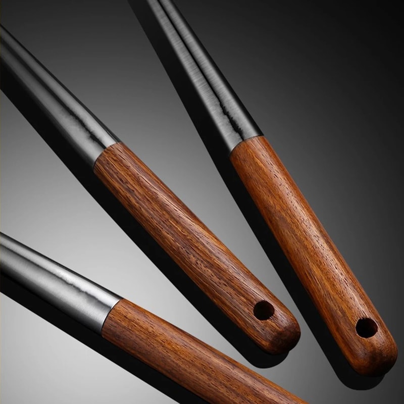 Stainless Steel Spatula Set with Wooden Handles – Premium Cooking and Baking Tools for Home Chefs