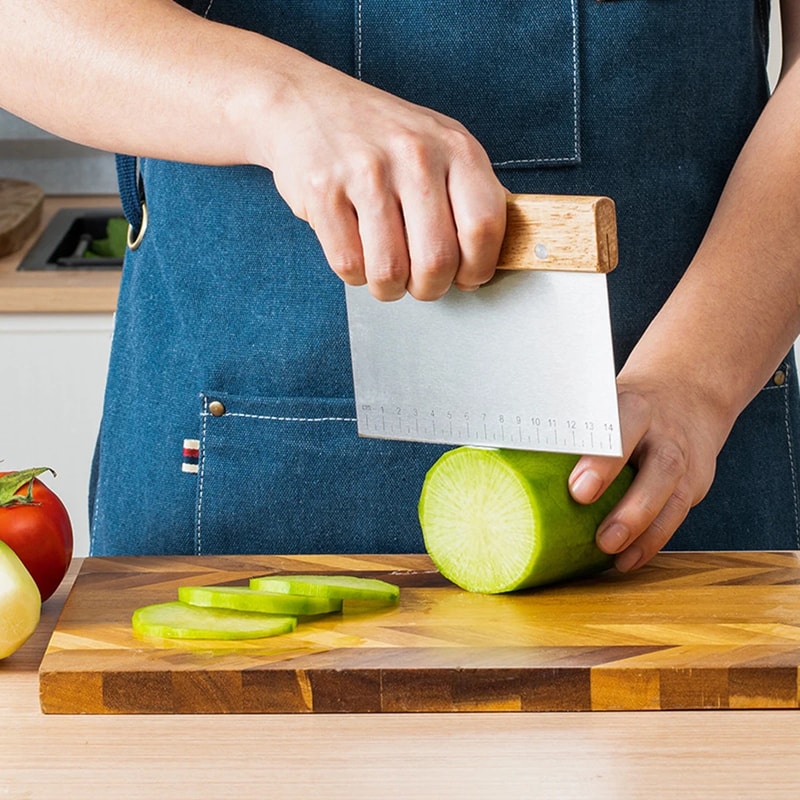 Stainless Steel Cake Scraper Set Noodle Knife Dough Cutter For Baking And Cooking Includes Measu 4