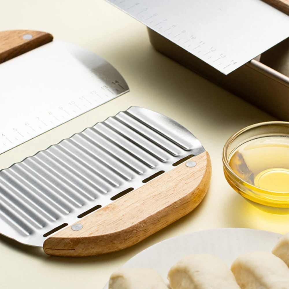 Stainless Steel Cake Scraper Set Noodle Knife Dough Cutter For Baking And Cooking Includes Measu 5