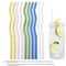 Reusable Glass Straws Ecofriendly Wavy Design With Cleaning Brushes 0