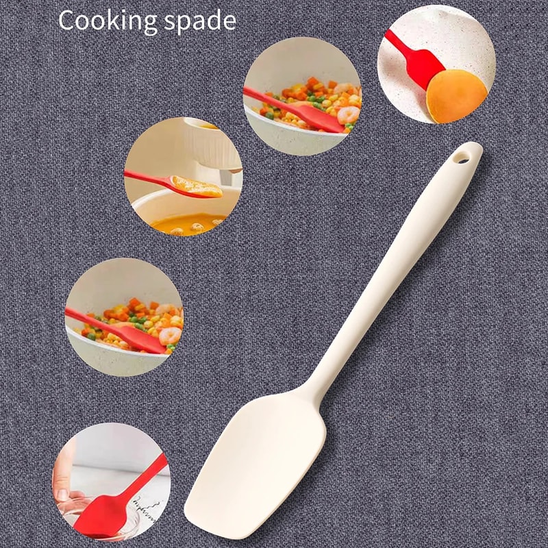 Grey Silicone Spatula Set Pcs NonStick Heat Resistant Baking Cooking Tools 5