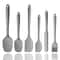 Grey Silicone Spatula Set Pcs NonStick Heat Resistant Baking Cooking Tools 7