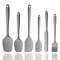 Grey Silicone Spatula Set Pcs NonStick Heat Resistant Baking Cooking Tools 7