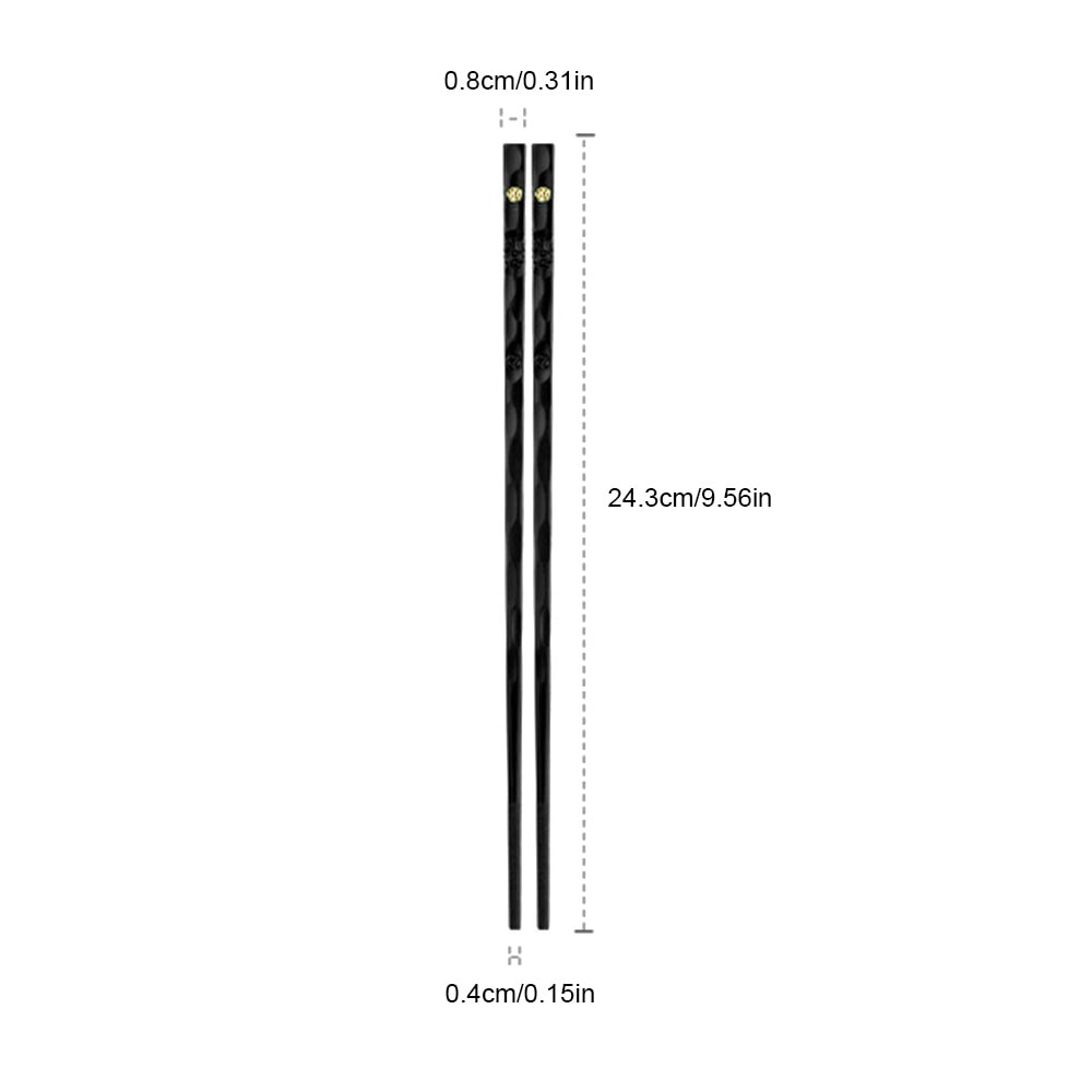 Portable Japanese Korean Reusable Chopsticks Set Nonslip Healthy Alloy Tableware For Sushi And Din 2