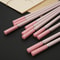 Elegant Pink Cherry Blossom Alloy Chopsticks Set Of Pairs For Hot Pot Sushi And More 1