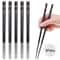 Premium Alloy Chopsticks Pairs Reusable Nonslip Metal Sushi Sticks For Dining 6