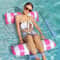 Inflatable Floating Hammock For Pool Party PVC Stripe Water Mat For Ultimate Relaxation 4
