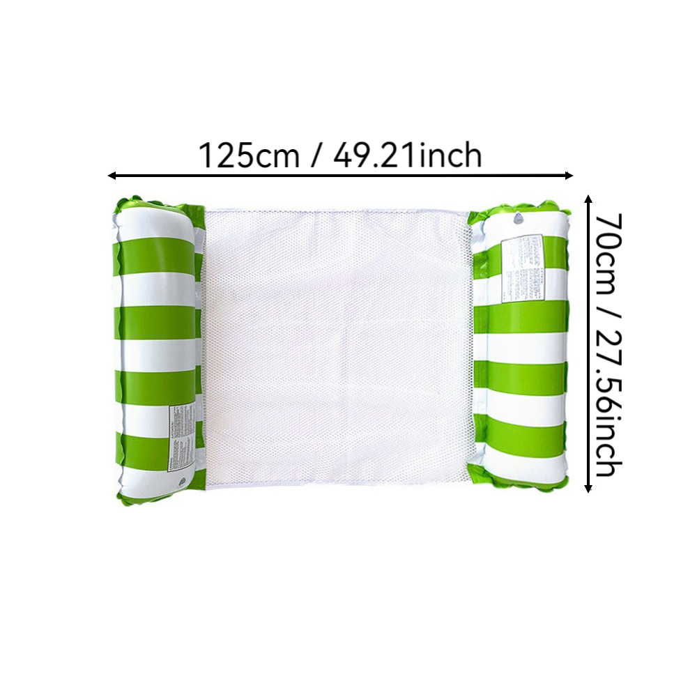 Inflatable Floating Hammock For Pool Party PVC Stripe Water Mat For Ultimate Relaxation 9