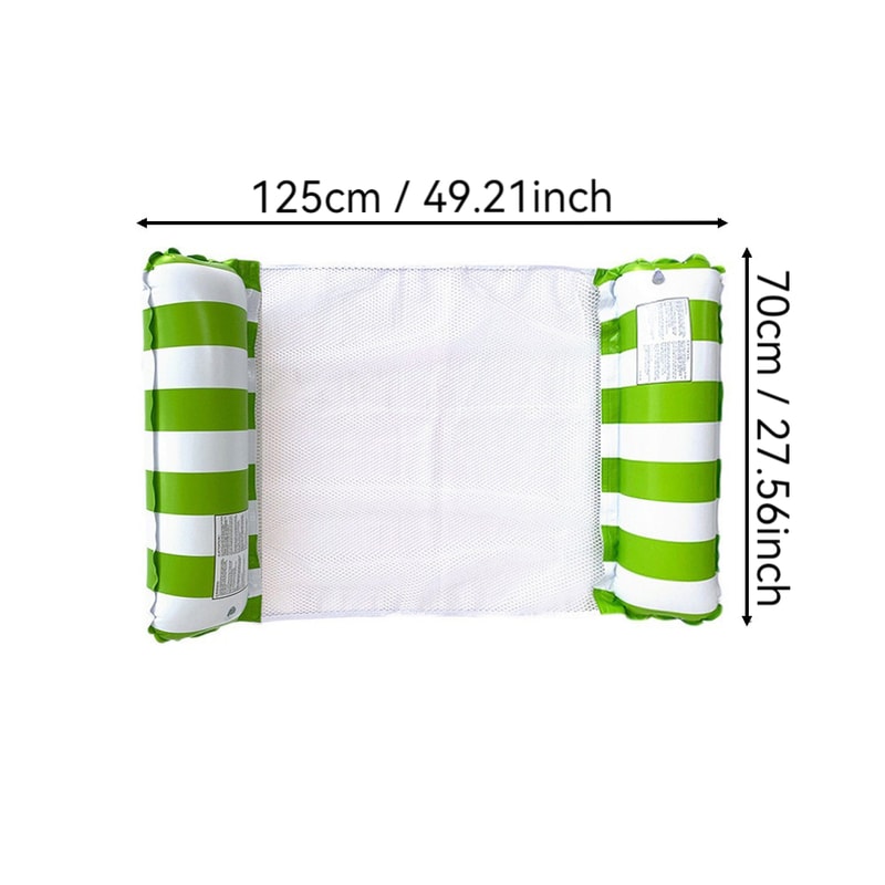 Inflatable Floating Hammock For Pool Party PVC Stripe Water Mat For Ultimate Relaxation 9